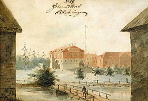 Målning av Johannishus slott av Carl August Ehrensvärd