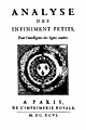 Analyse des infiniment petits pour l'intelligence des lignes courbes, 1696