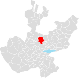 Kommunens läge i delstaten Jalisco.