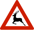 Animals (deer) Warns that deer often traverse or travel on the roads.