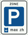 E10. Parkeerschijf-zone (max. 2 uur)