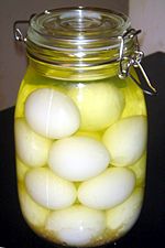 A pickled eggs