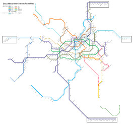 Netwerkkaart van de Metro van Seoel