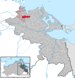 魏滕哈根在前波美拉尼亚-格赖夫斯瓦尔德县的位置