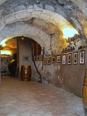 Wine Storage in an Underground Wine Cave in Aranda de Duero