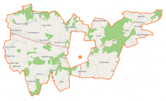 Mapa konturowa gminy wiejskiej Wysokie Mazowieckie, na dole po lewej znajduje się punkt z opisem „Święck Wielki”