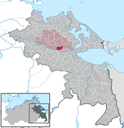 齐滕在前波美拉尼亚-格赖夫斯瓦尔德县的位置
