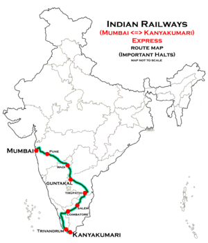 மும்பை கன்னியாகுமரி வழித்தடம்