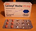 Boîte de Laroxyl de chez Roche de 25 mg.