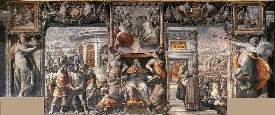 Verherrlichung Paul III. – Francesco Salviati (rechte Seite)