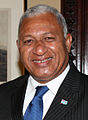 Fiji Frank Bainimarama, primeiro-ministro presidente da Fórum das Ilhas do Pacífico