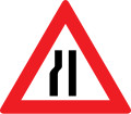 8b: Road narrows from left side