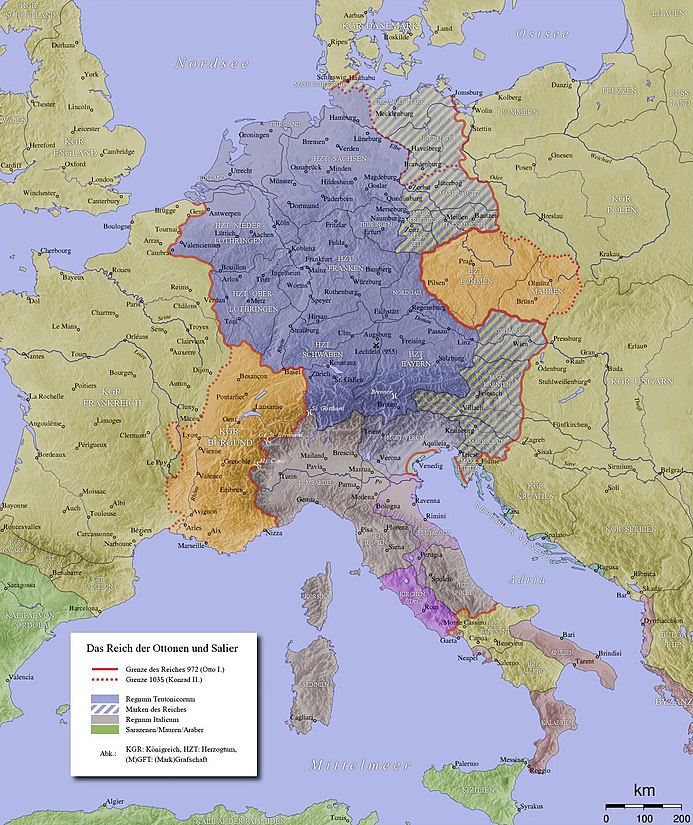 Das Reich der Ottonen und Salier