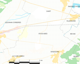 Mapa obce Cruscades