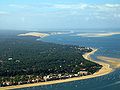 Veduta d'Arcachon e della duna di Pilat