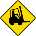 (W18-6/PW-50.1) Watch for forklifts and other work vehicles