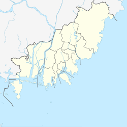 釜山アジアド主競技場の位置（釜山広域市内）