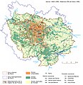 Développement urbain de la région de Paris (légende en français)