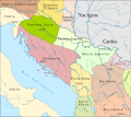 Mappa tal-Balkani Rumani tal-qedem fis-seklu 4.