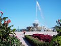 La Buckingham Fountain, dans les jardins de Grant Park.