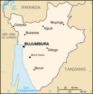 Carte du Burundi.