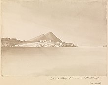 Edward Gennys Fanshawe, Fort and village of Navarino (Pylos), Septr. 26th 1857 (Greece).jpg