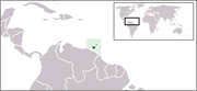 Locator map for Trinidad and Tobago