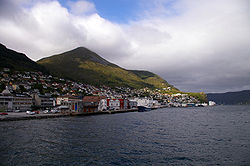 View of the town of Måløy