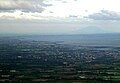 Blick über die Manilabucht auf den Arayat.