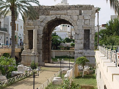 Arco de Marco Aurélio, em Trípoli, na Líbia, de 165.