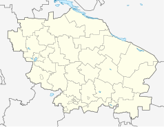 Mapa konturowa Kraju Stawropolskiego, na dole znajduje się punkt z opisem „Gieorgijewsk”