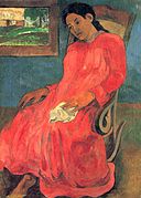 Paul Gauguin, Nativa amb vestit vermell