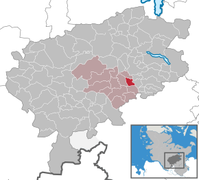 Poziția Schwissel pe harta districtului Segeberg