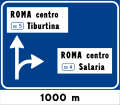 Preavviso di uscita a 1000 m (per uscite terminali)