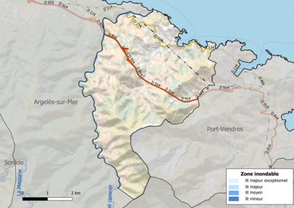 Carte des zones inondables.