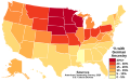 Americanii cu rădăcini germane după stat (2020)