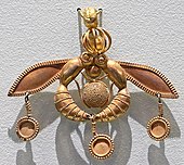 The Malia Pendant; 1800-1700 BC; gold; height: 4.6 cm, width: 4.9 cm; Heraklion Archaeological Museum