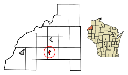 Location of Siren in Burnett County, Wisconsin.