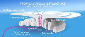 Шематски дијаграм тропског циклона