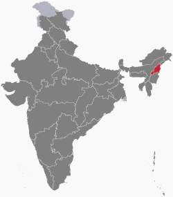 Location of Nagaland