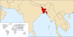 Location of Bangladésh