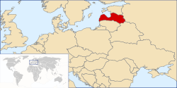 Localización de Letonia
