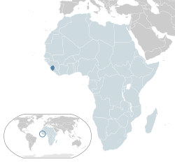 Location of  సియెరా లియోన్  (dark blue) – in Africa  (light blue & dark grey) – in the African Union  (light blue)  —  [Legend]