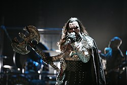 El grupo Lordi, ganadores del Festival de Eurovision 2006, representando a Finlandia.
