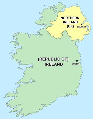 Політична мапа Ірландії