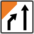 (TW-7) Lane management (two lanes, left lane merges)