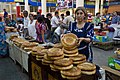 Tajik woman selling bread