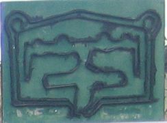 Layout of the Battery, detail from a sign beside the gate.