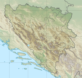 Zemljevid prikazuje lokacijo Narodni park Sutjeska