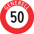 2.30.1 Höchstgeschwindigkeit 50 generell